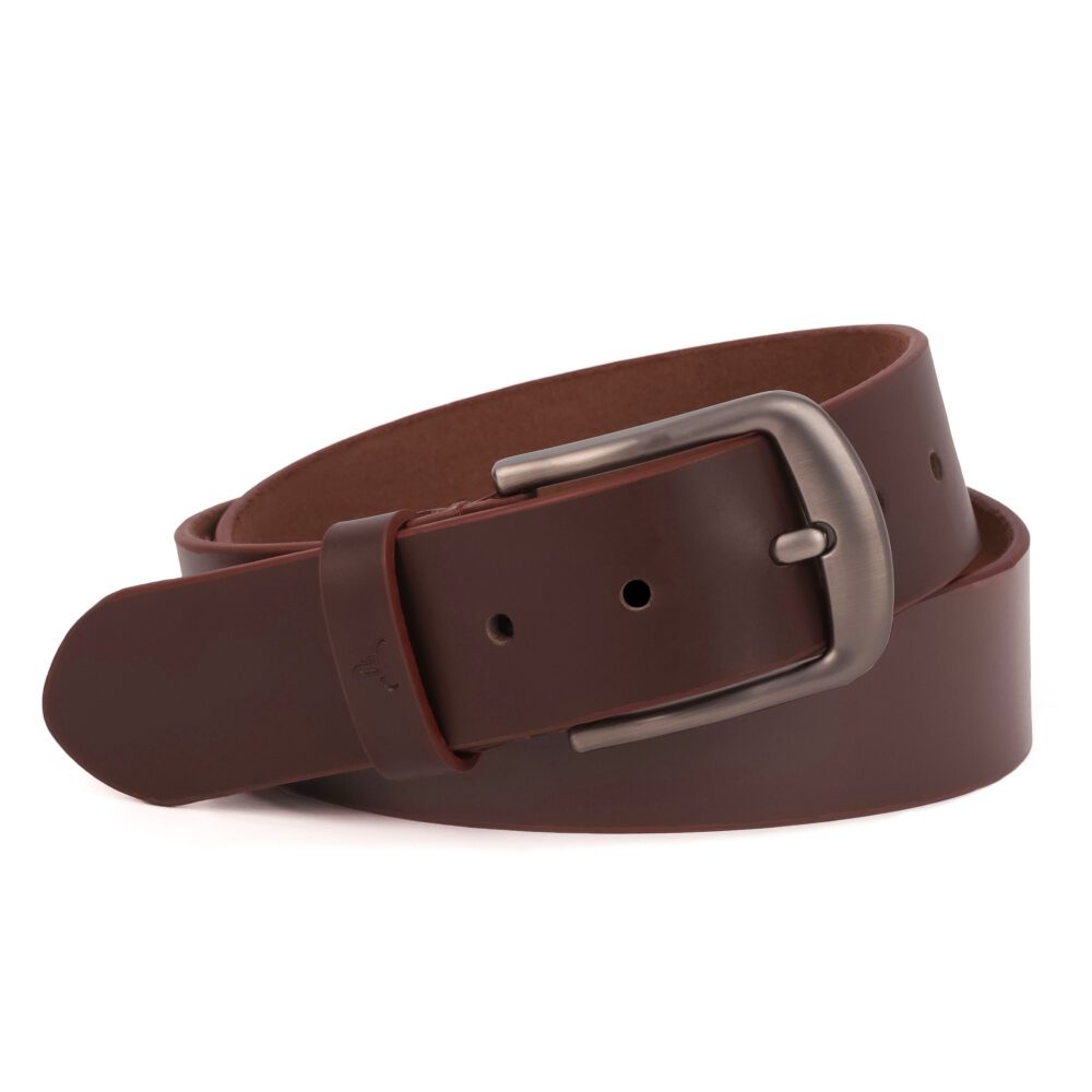 Casual Mens Leather Belt – 40mm Brown