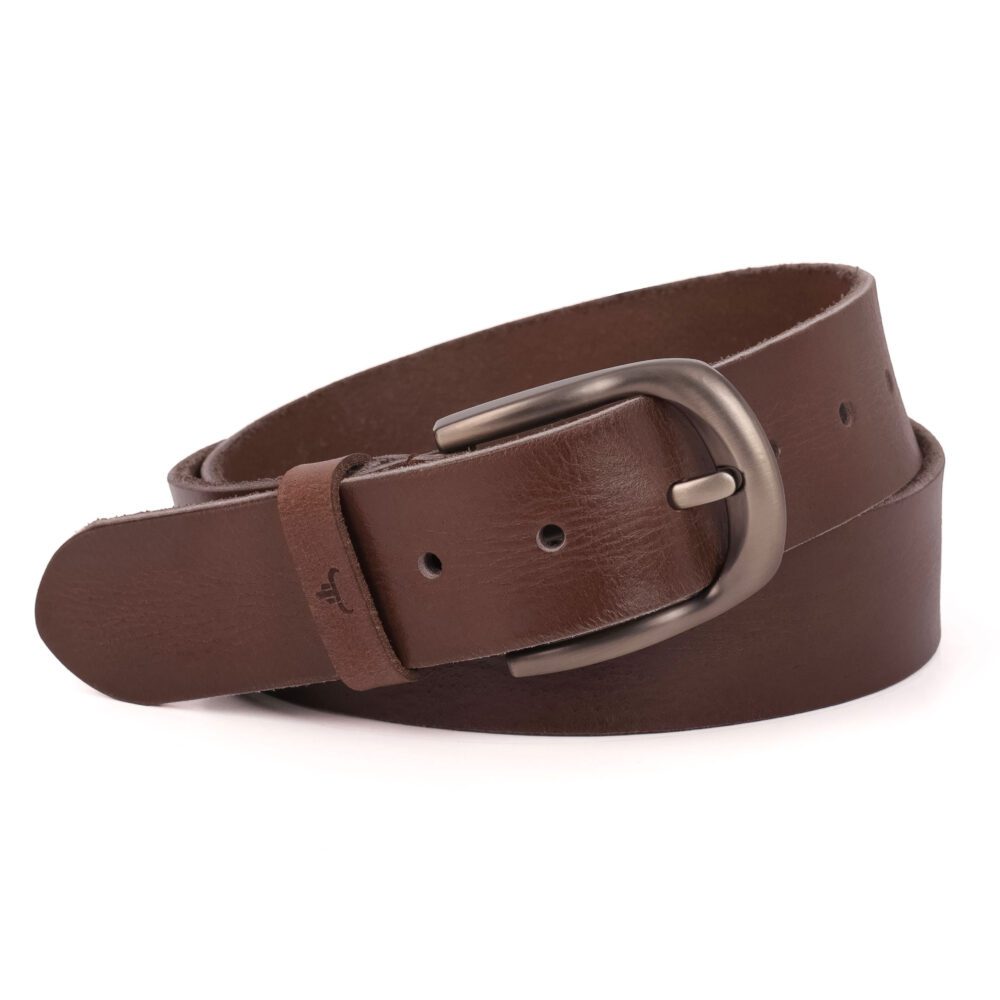 Jeans Mens Leather Belt – 40mm Cedar Brown