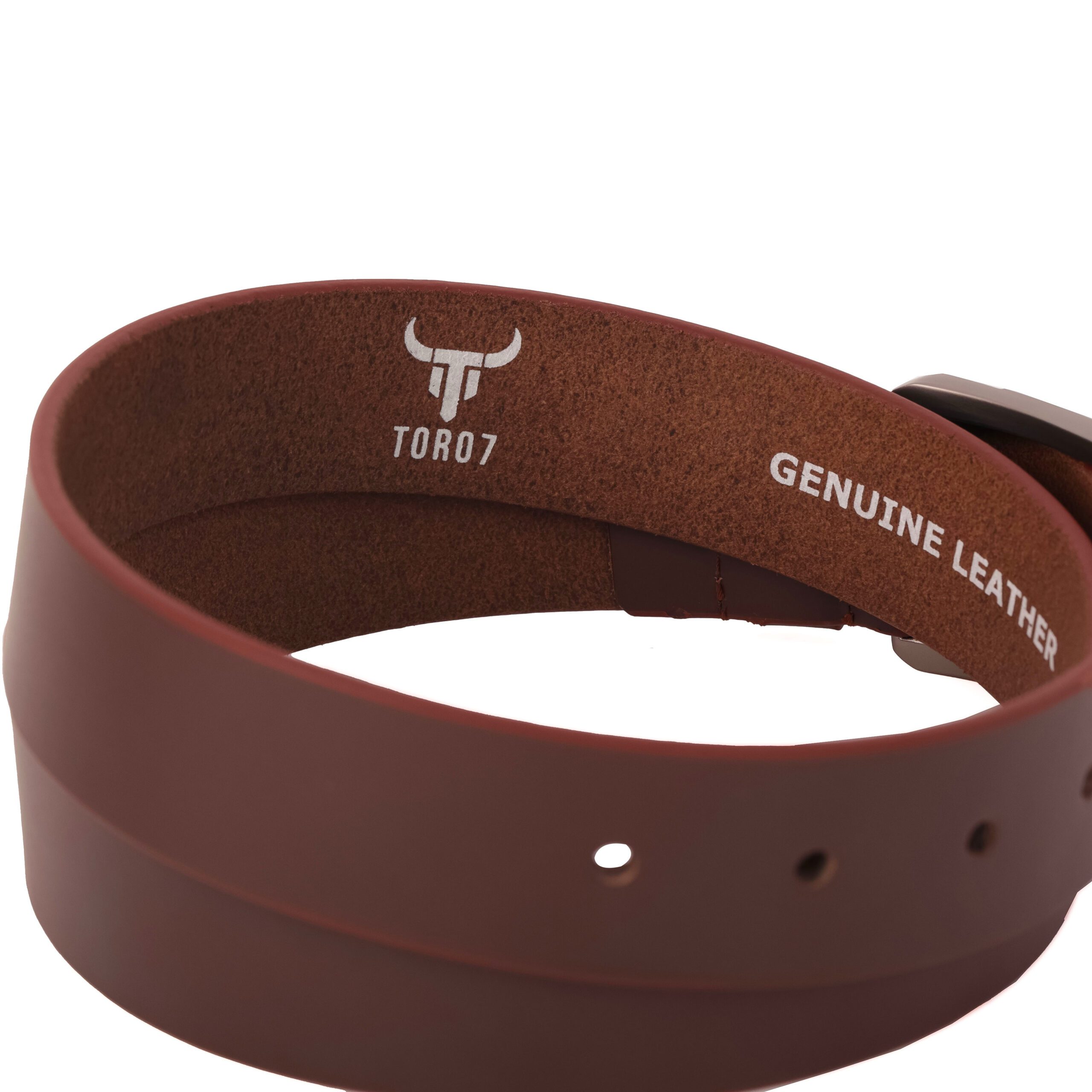 Dress Mens Leather Belt - 35mm Black - Image 7